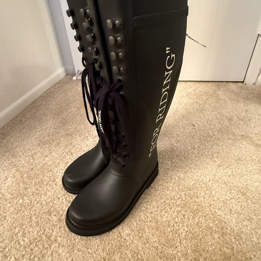 Off-White Black Winter & Rain Boots - Picture 3 of 6
